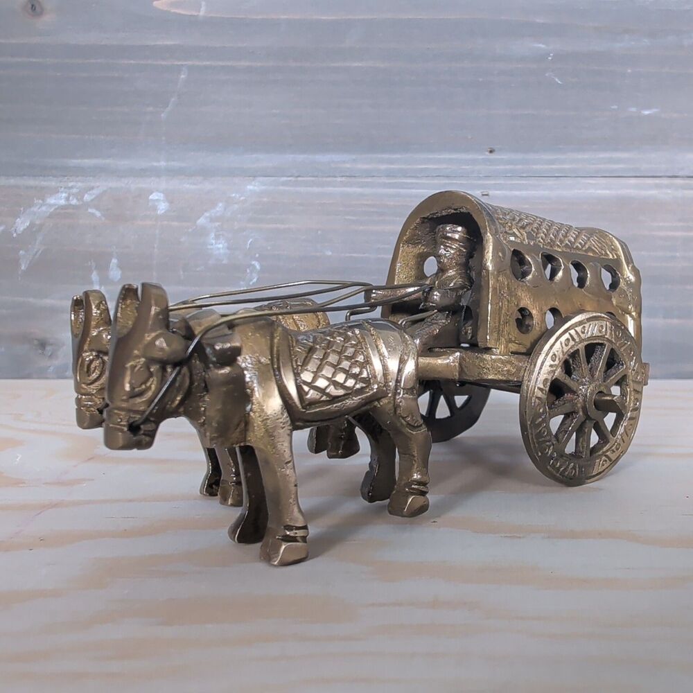 Brass Bullock Cart Figurine